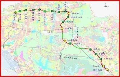 深圳地铁6号线再公布3个站点信息