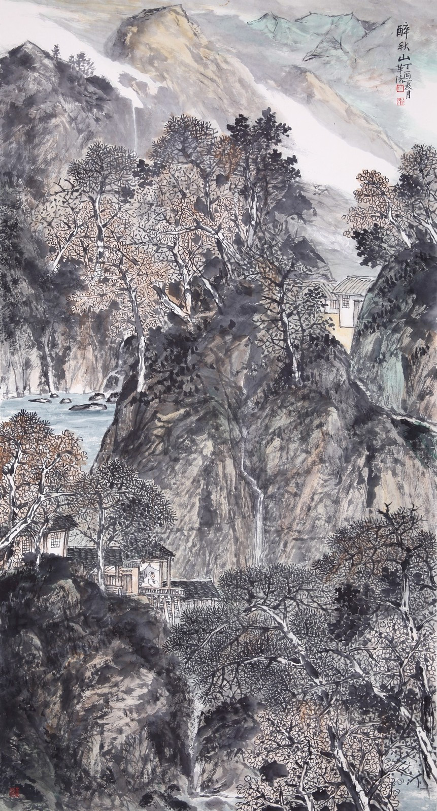 国画大师刘革法山水画作品惊艳亮相深圳麒麟山画院